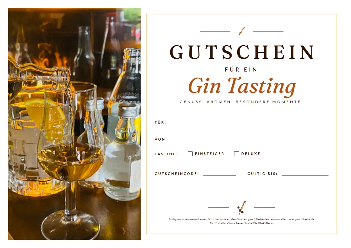 Gutschein für ein Gin Tasting, Variante Foto Nosing